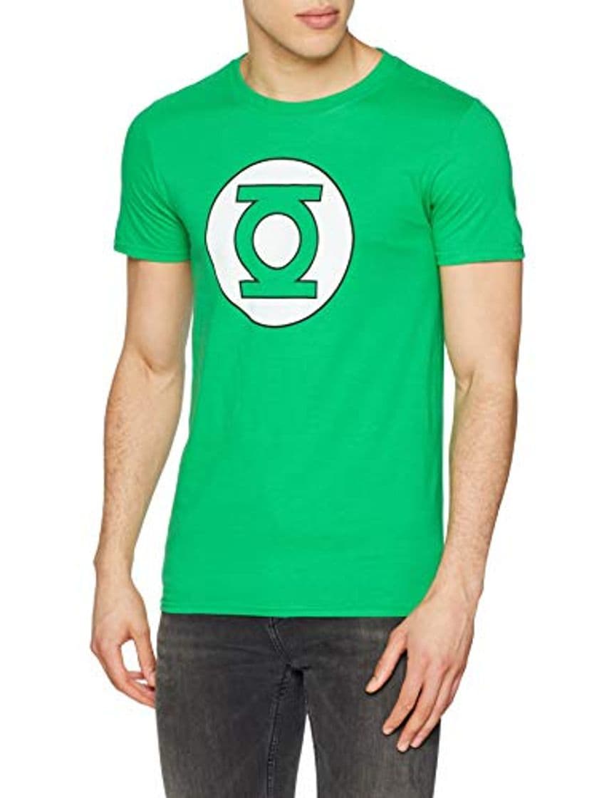 Fashion DC Comics Camiseta Manga Corta Green Lantern Circle Logo Verde 2XL