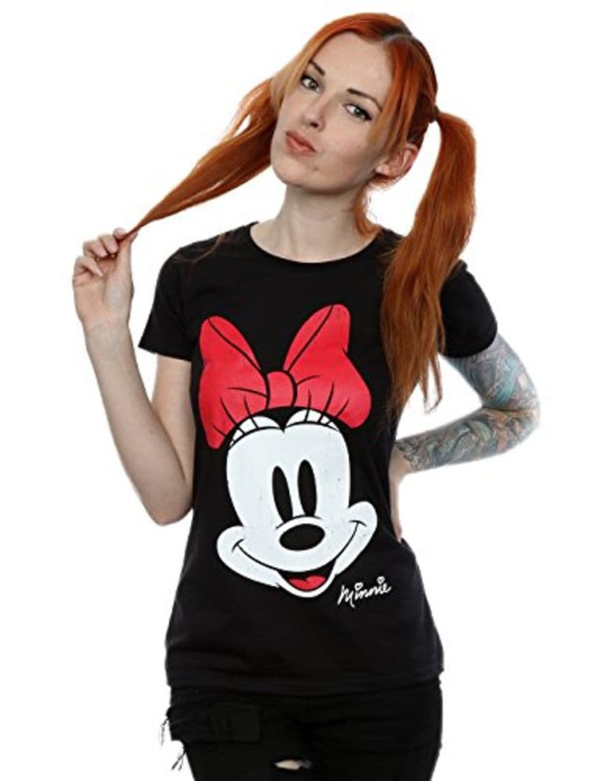 Moda Disney mujer Minnie Mouse Distressed Face Camiseta XX