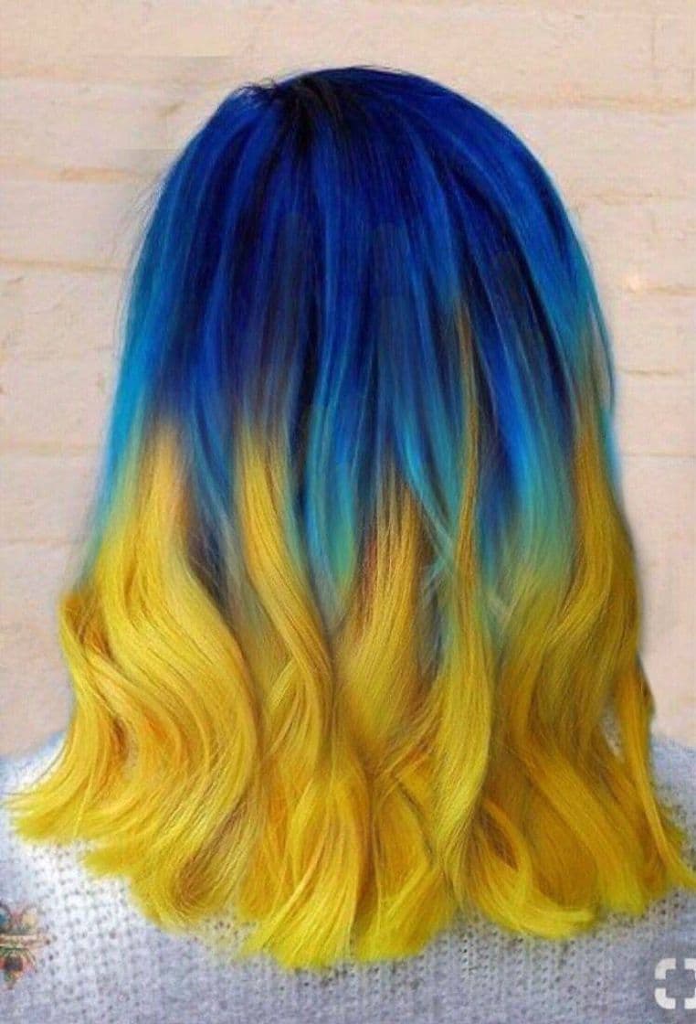 Fashion Blue Yellow hair