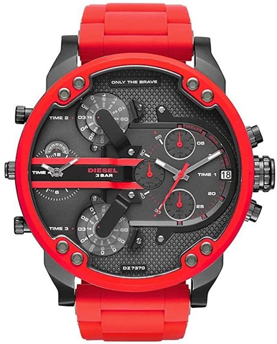 Moda Diesel Reloj analogico para Hombre de Cuarzo con Correa en Silicona DZ7370