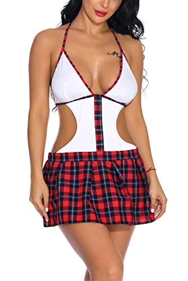 Product Aranmei Mujer Sexy Lingerie Picardias Disfraces Escolar Uniforme Erótica Schoolgirl Lencería Vestido