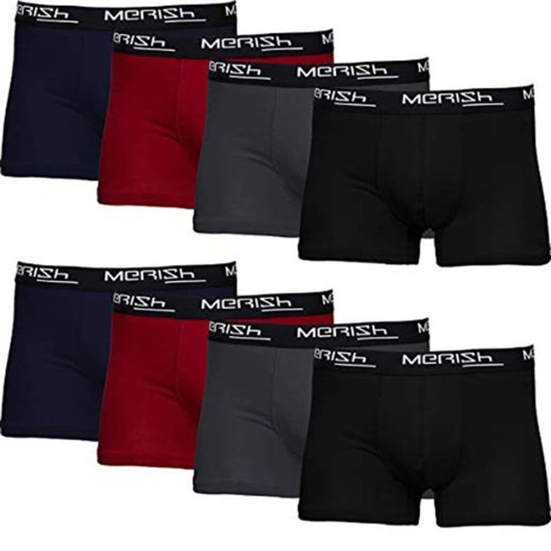 Moda MERISH Bóxer Hombre Pack de 8 Algodon Calzoncillos Hombres Boxers 216b XXL