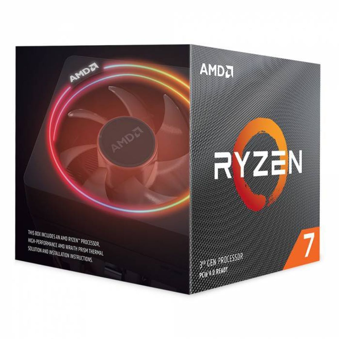 Electronic AMD Ryzen 7 3700X, Procesador con Disipador de Calor Wraith Prism