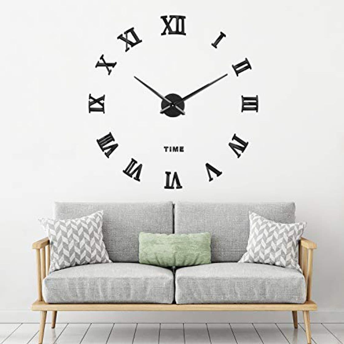 Product SOLEDI Reloj de Pared 3D DIY Reloj de Etiqueta de Pared Decoración Ideal para la Casa Oficina Hotel Restaurante