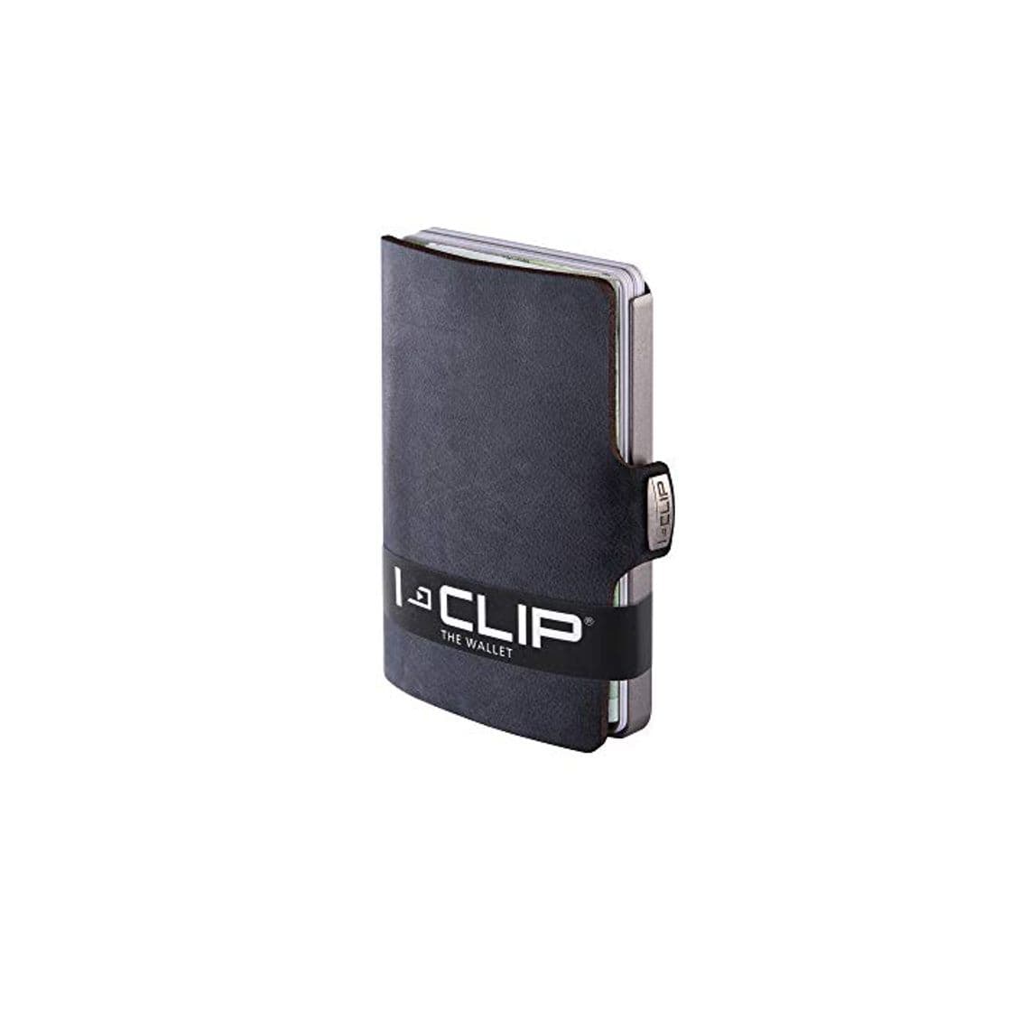 Product I-CLIP ® Cartera Soft-Touch Negro, Metallic-Grey