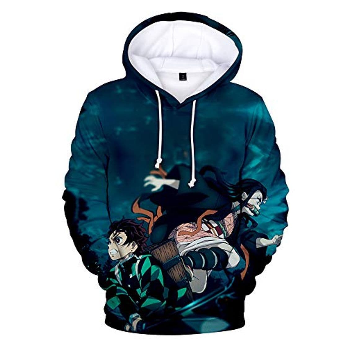 Fashion Unisex Demon Slayer Sudadera con Capucha Anime Kimetsu No Yaiba Hoodie Sweatshirt 3D Impresa Pullover Tops Streetwear Casual para Hombres Mujeres Niños Niñas