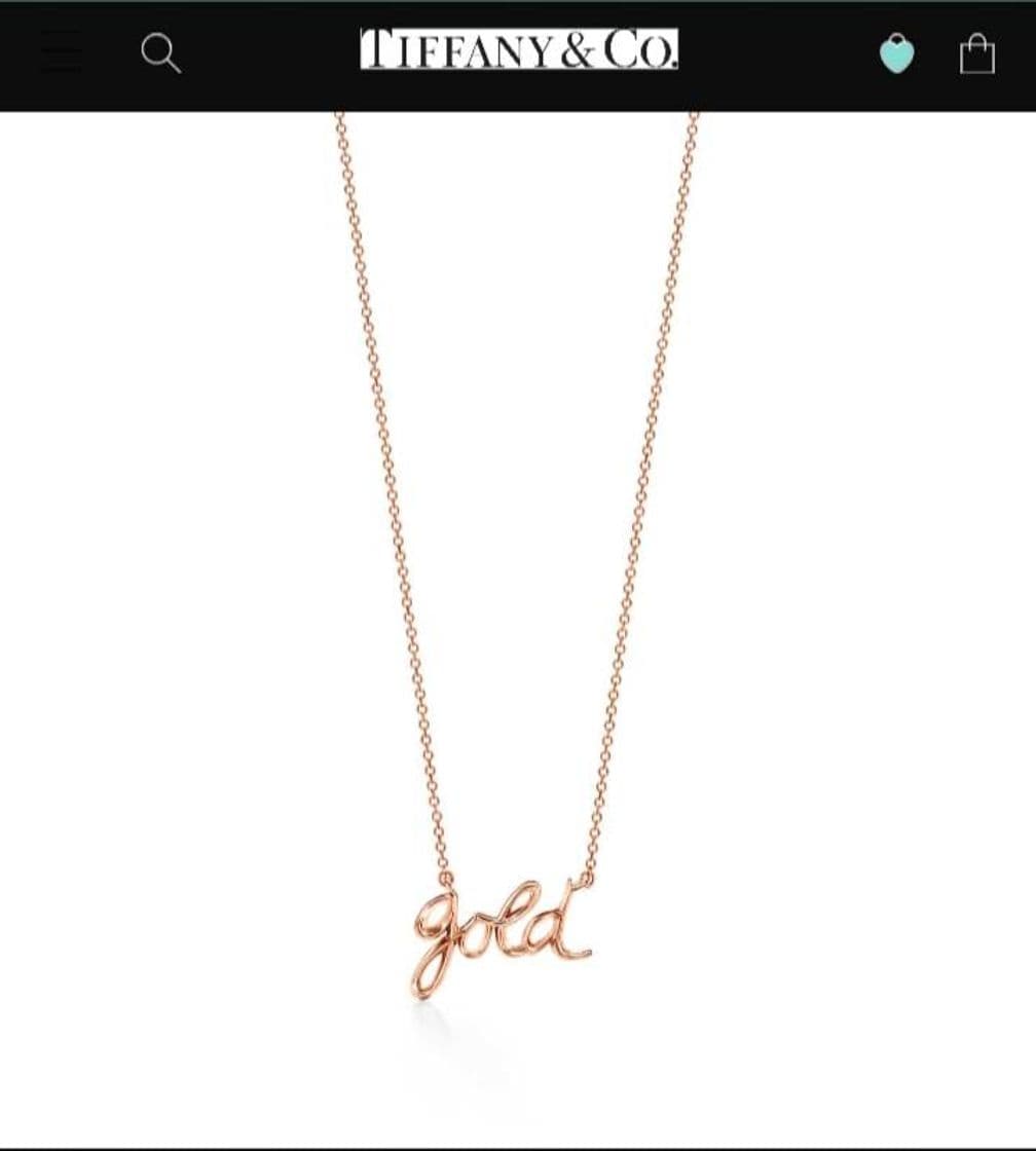 Moda Paloma's Graffiti gold pendant in 18k rose gold, 16-18". | Tiffany & Co.