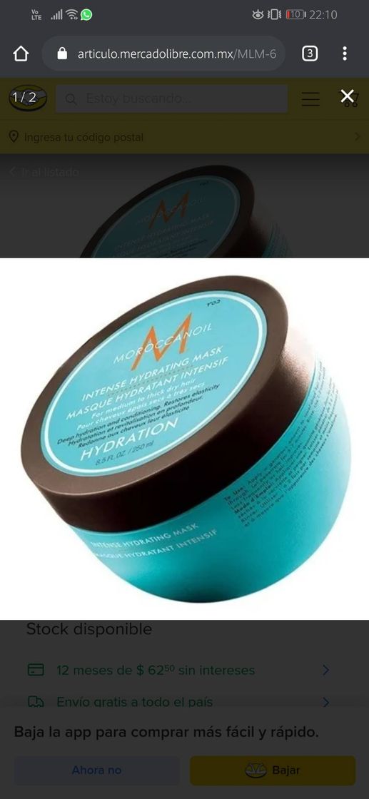 Moda Moroccanoil Mascarilla Hidratante Intensa 250ml - $ 750.00 en ...