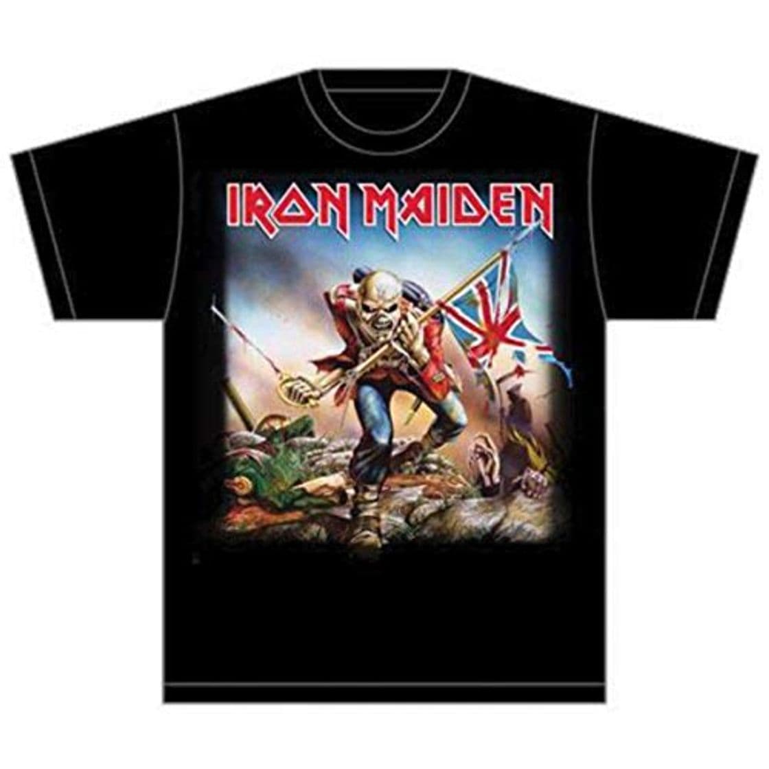 Fashion Collectors Mine - Camiseta de Iron Maiden con cuello redondo de manga