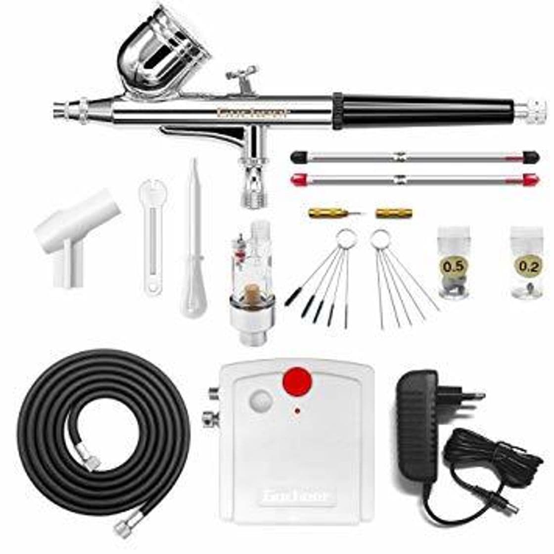 Elemento de la categoría hogar Gocheer mini kit aerografo con compresor profesional accion dual aerografo 0.2 0.3