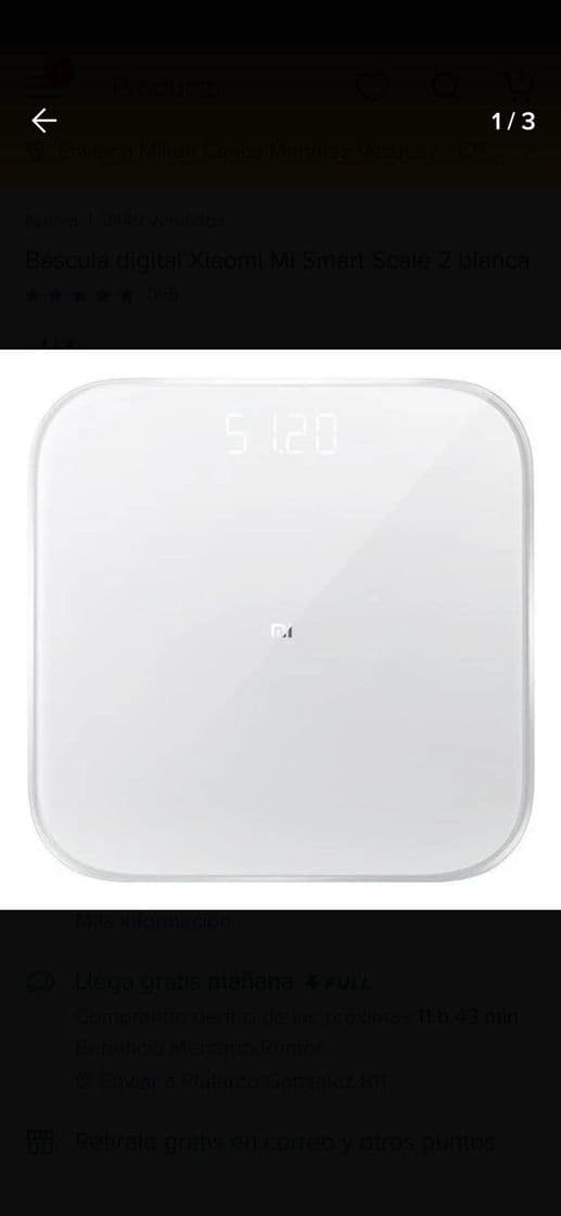 Moda Báscula digital Xiaomi Mi Smart Scale 2 blanca | Mercado Libre