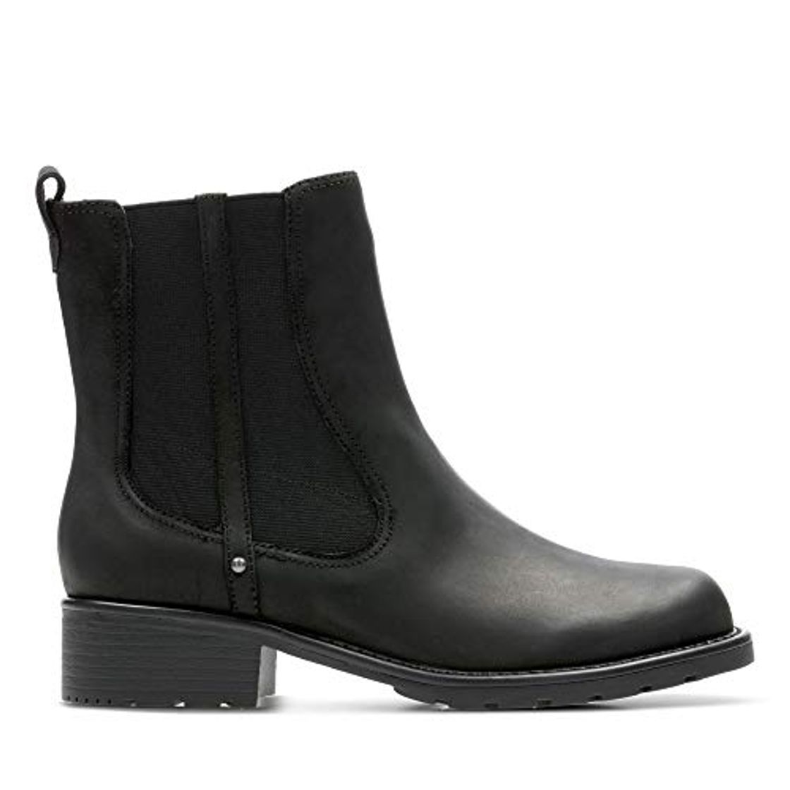 Moda Clarks Orinoco Club, Botas Chelsea para Mujer, Negro