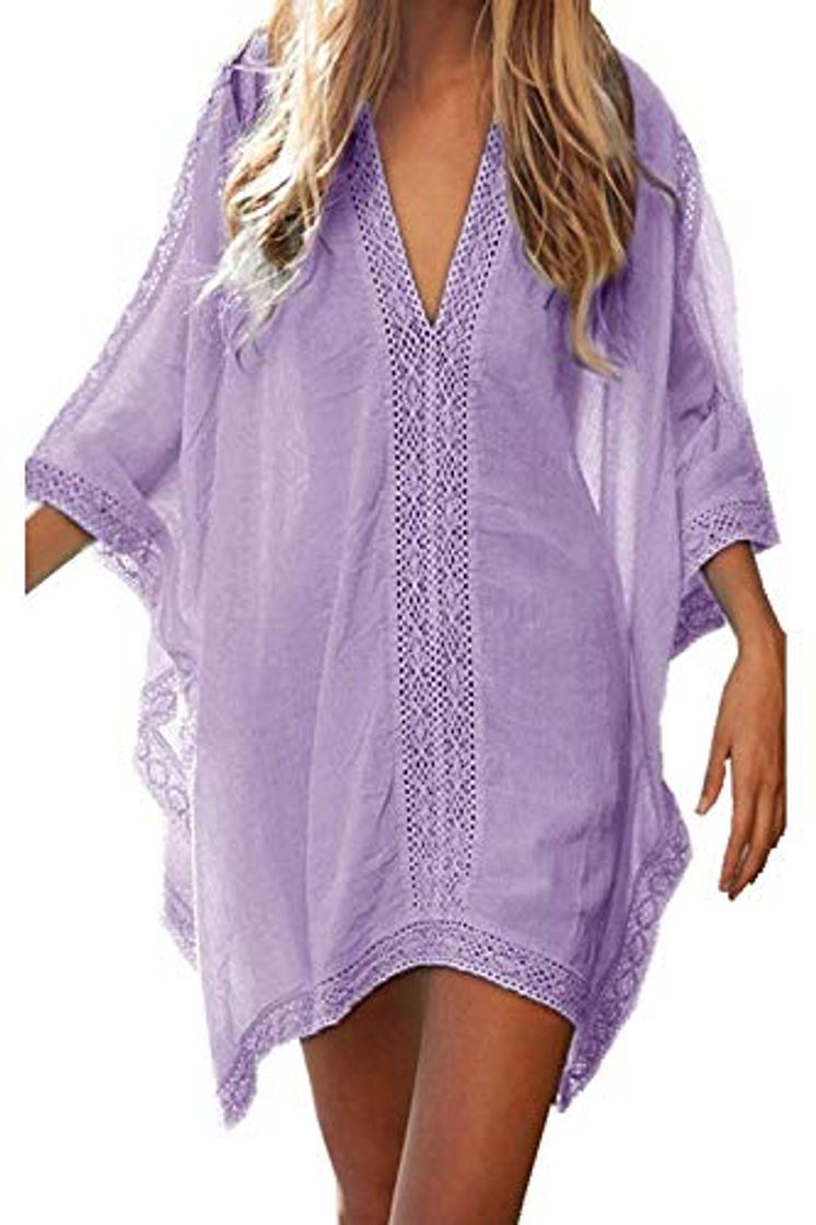 Moda JFAN Vestido Suelto de Bikini Mujer Ropa de Baño Playa Traje de Baño Vestido de Bikini Camisolas y Pareos