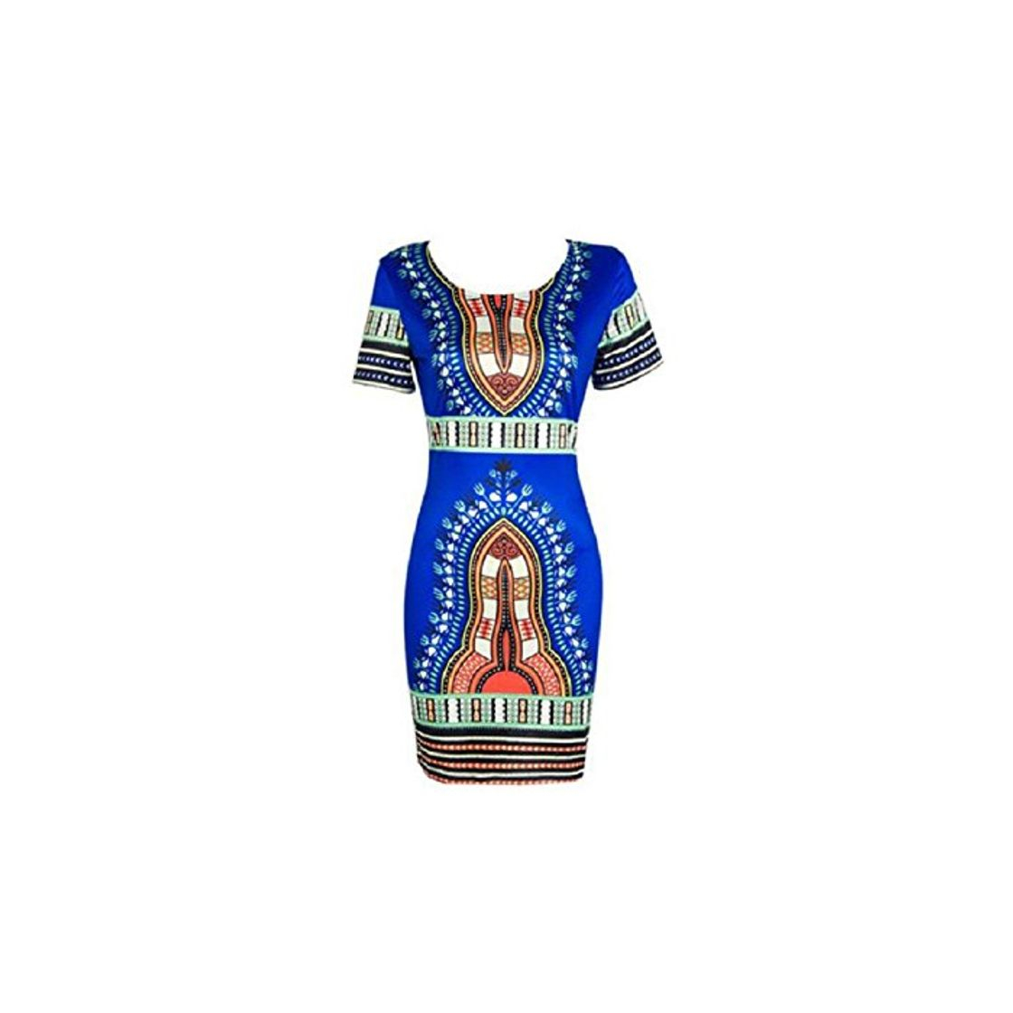 Moda Culater® Mujeres del Vestido Tradicional de impresión de Manga Corta Dashiki Africana