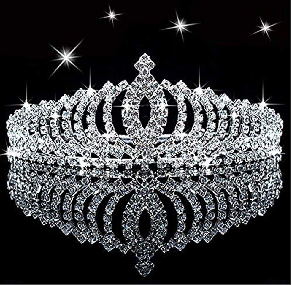 Product SudaTek Tiara de Princesa con Cristales Brillantes para niños