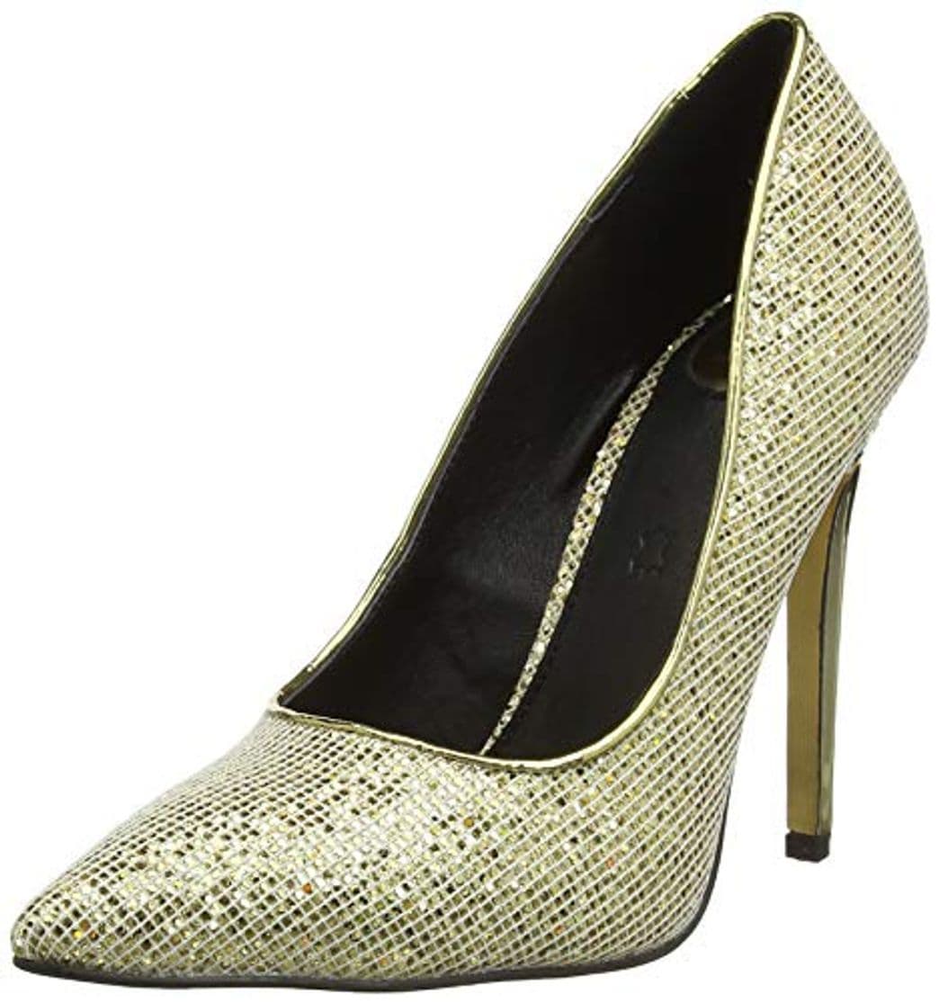 Moda Buffalo Femi, Zapatos de Tacón para Mujer, Dorado