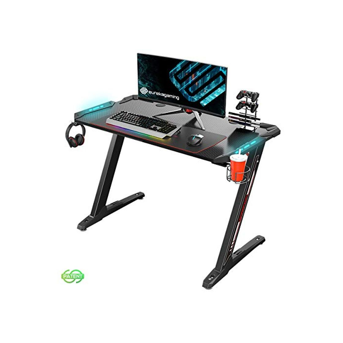 Producto Eureka Ergonomic Z1-S Gaming Desk - Mesa de juegos para computadora