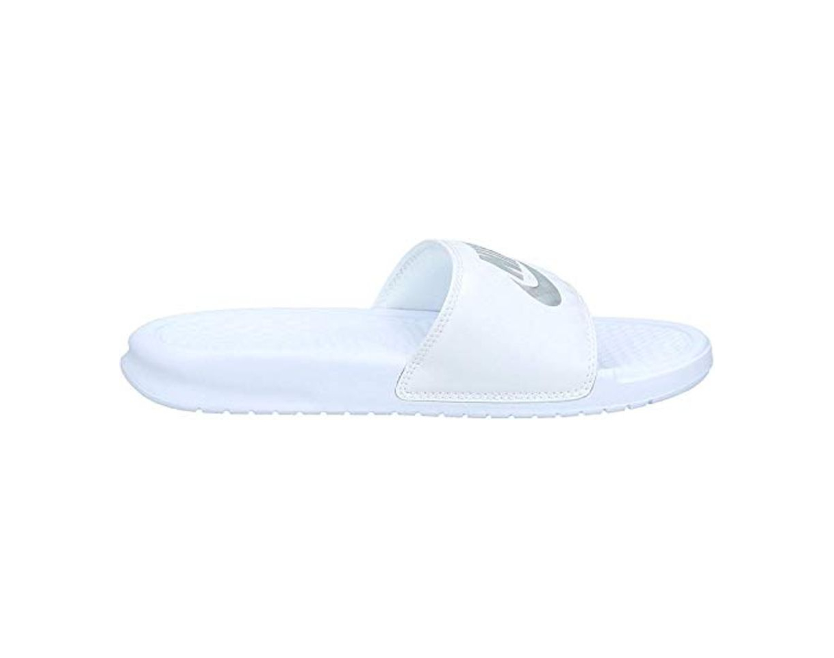 Moda Nike Benassi Just Do It, Chanclas para Mujer, Blanco