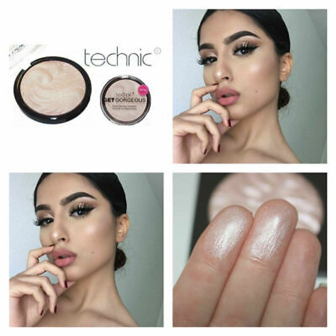 Beauty TECHNIC GET GORGEOUS HIGHLIGHTER Shimmer Compact Highlighting Shimmering Powder by Technic