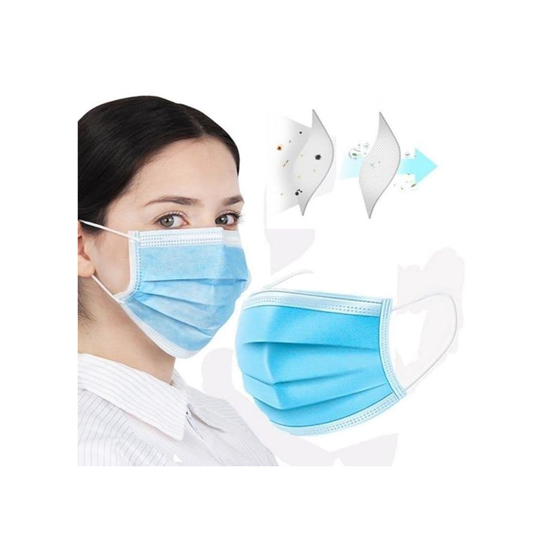 Product 20pcs disposable masks mouth face mask 3-layer dust-proof