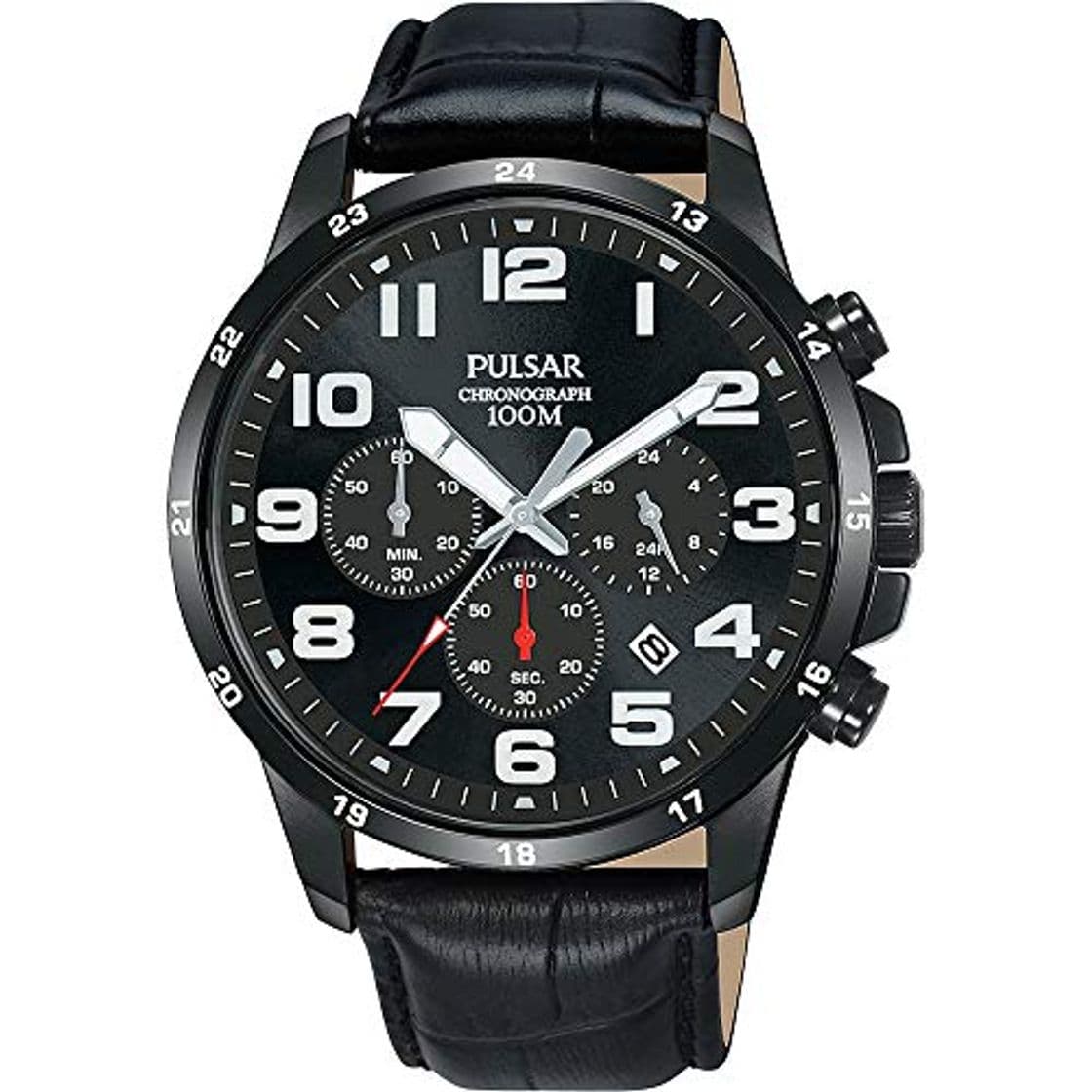 Moda Pulsar Active Reloj para Hombre Analógico de Cuarzo con Brazalete de Piel