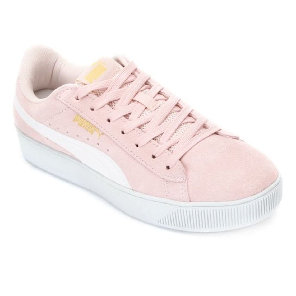 Fashion Tênis Puma Vikky Platform Bdp Feminino - Rosa e Branco | Netshoes