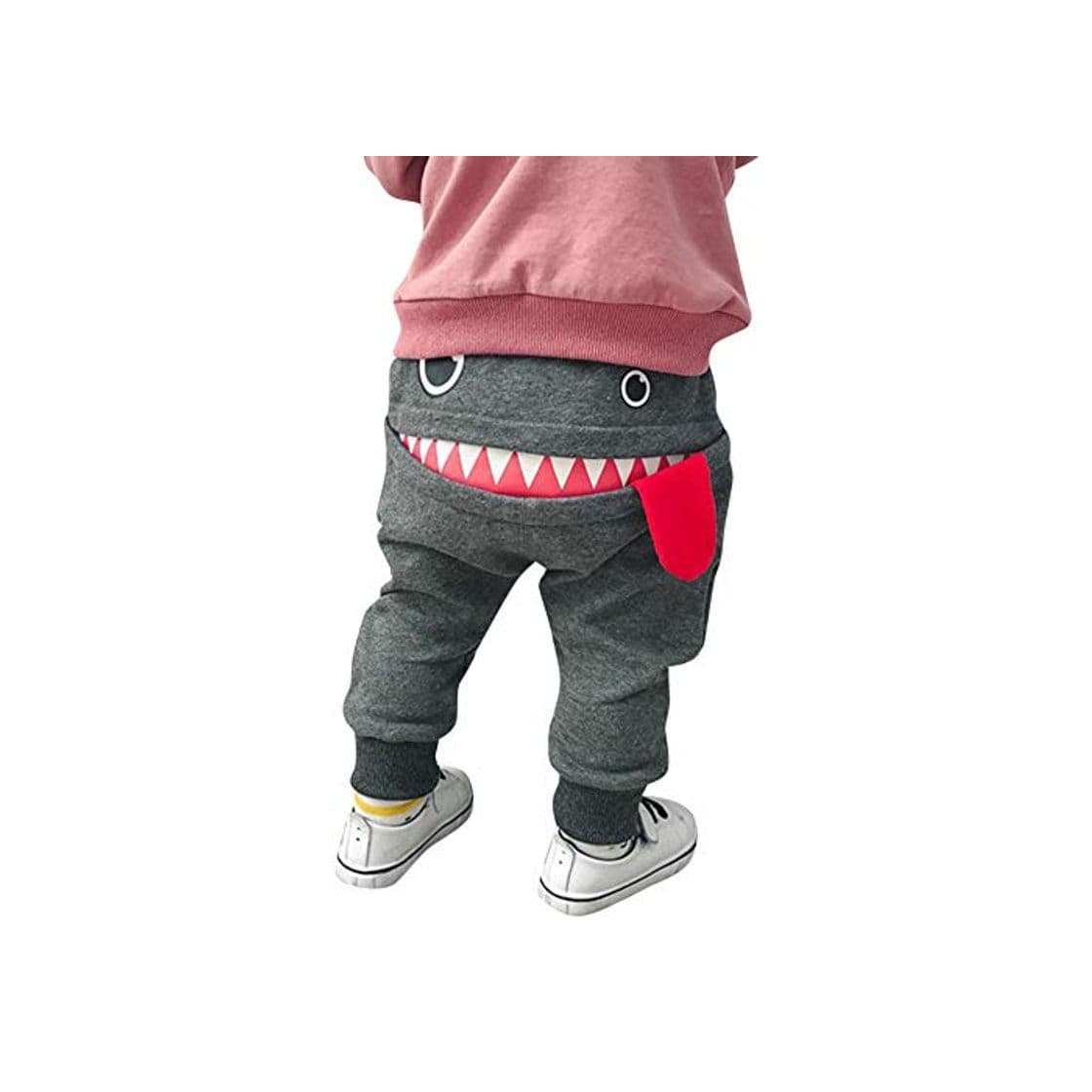 Fashion PinkLu Pantalones Harem De NiñOs TiburóN Gran Lengua Pantalones Bebé NiñOs NiñAs