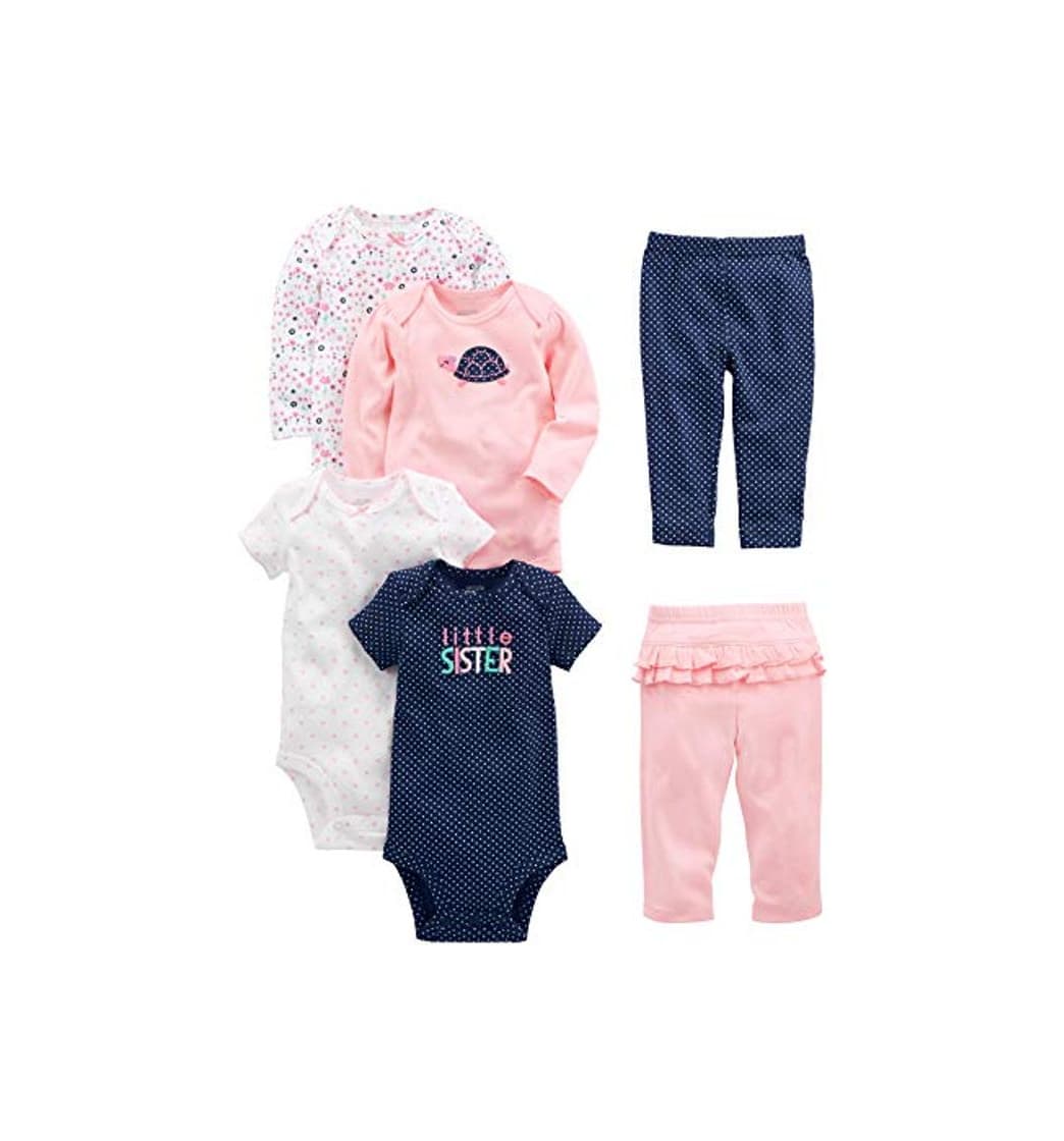 Fashion Simple Joys by Carter's Conjunto de 6 piezas de body para niñas