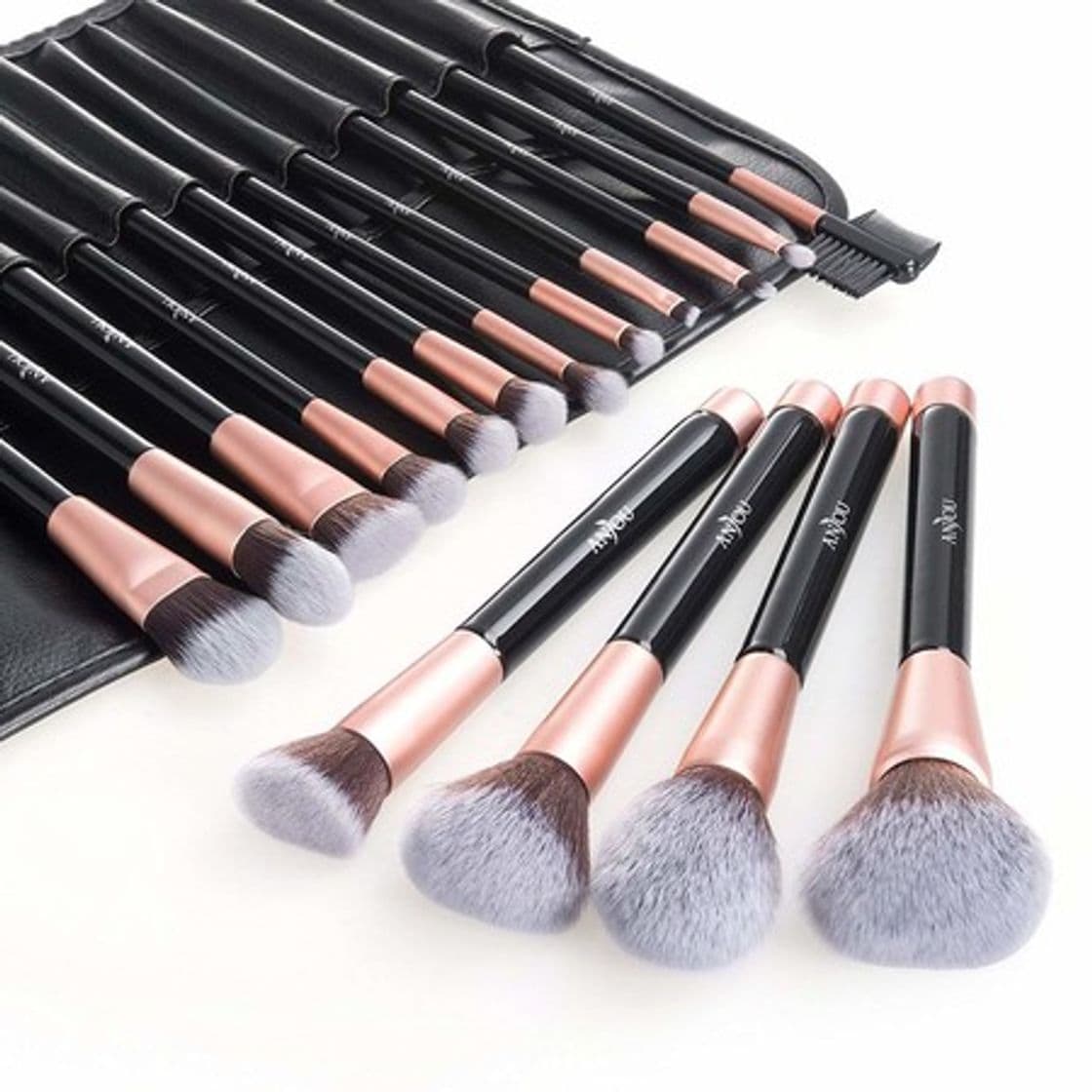 Beauty Brochas de Maquillaje EmaxDesign 17 piezas Pinceles de maquillaje professional fibra sintética