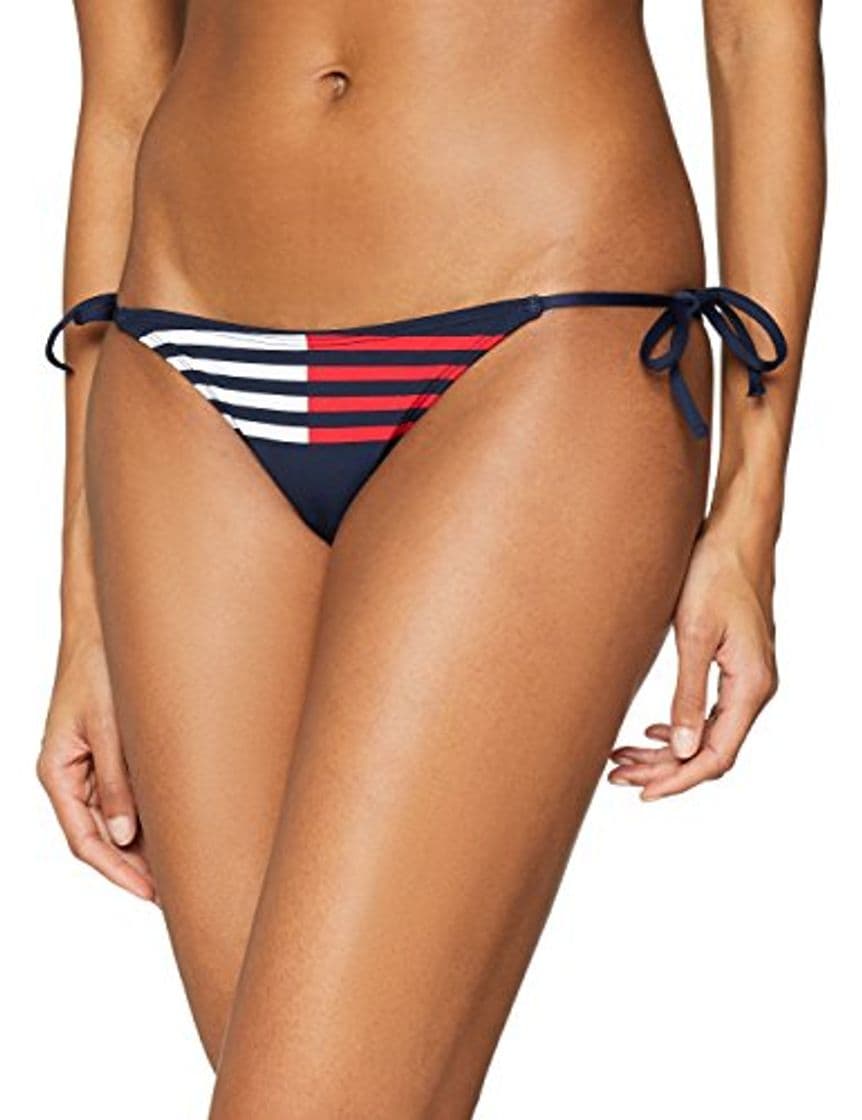 Moda Tommy Hilfiger String Side Tie Bikini Braguita, Azul