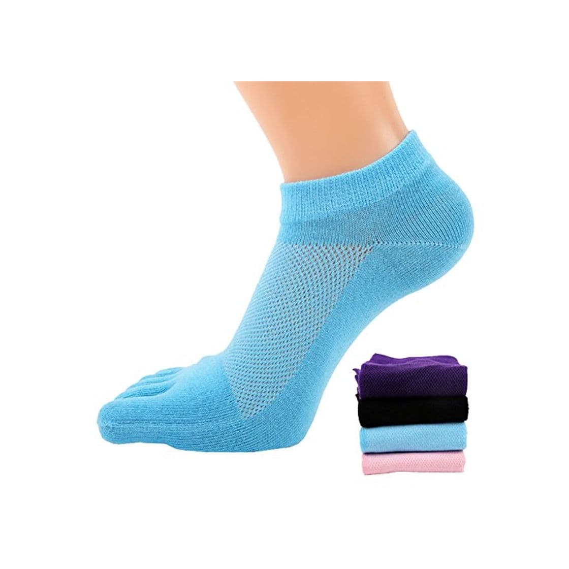 Product FULLANT 4 par Mujeres Malla Meias Casual Deportes Correr Cinco Dedos Calcetines del