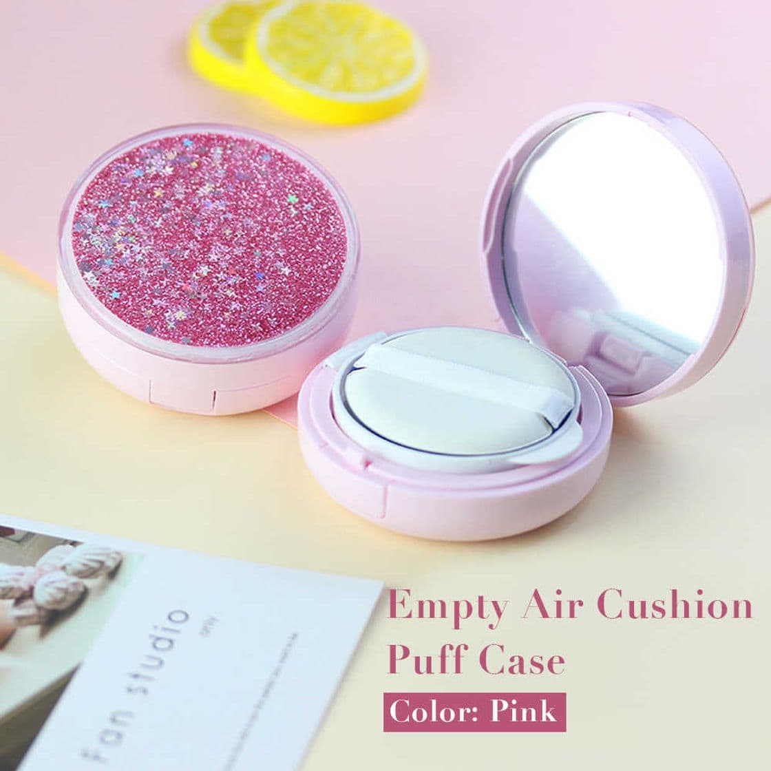 Moda Healifty Air Cushion Contenedor Compacto vacío cojín de Aire Base Maquillaje Polvo Puff Box Estuche contenedor Recargable