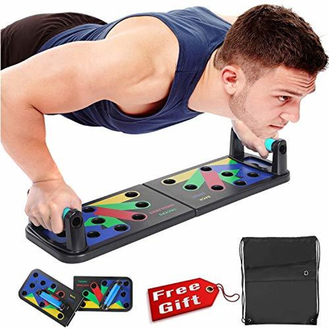 Product NEWEST Push Up Board Tablero de flexión de Codos Desmontable Portátil Gimnasia