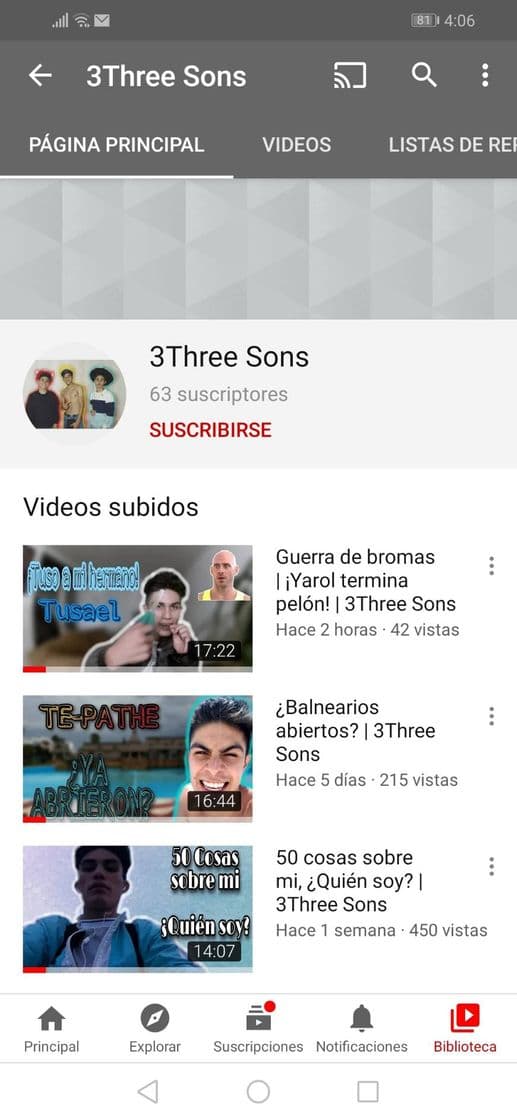 Moda Guerra de Bromas, Tusó a mi hermano, 3Three Sons