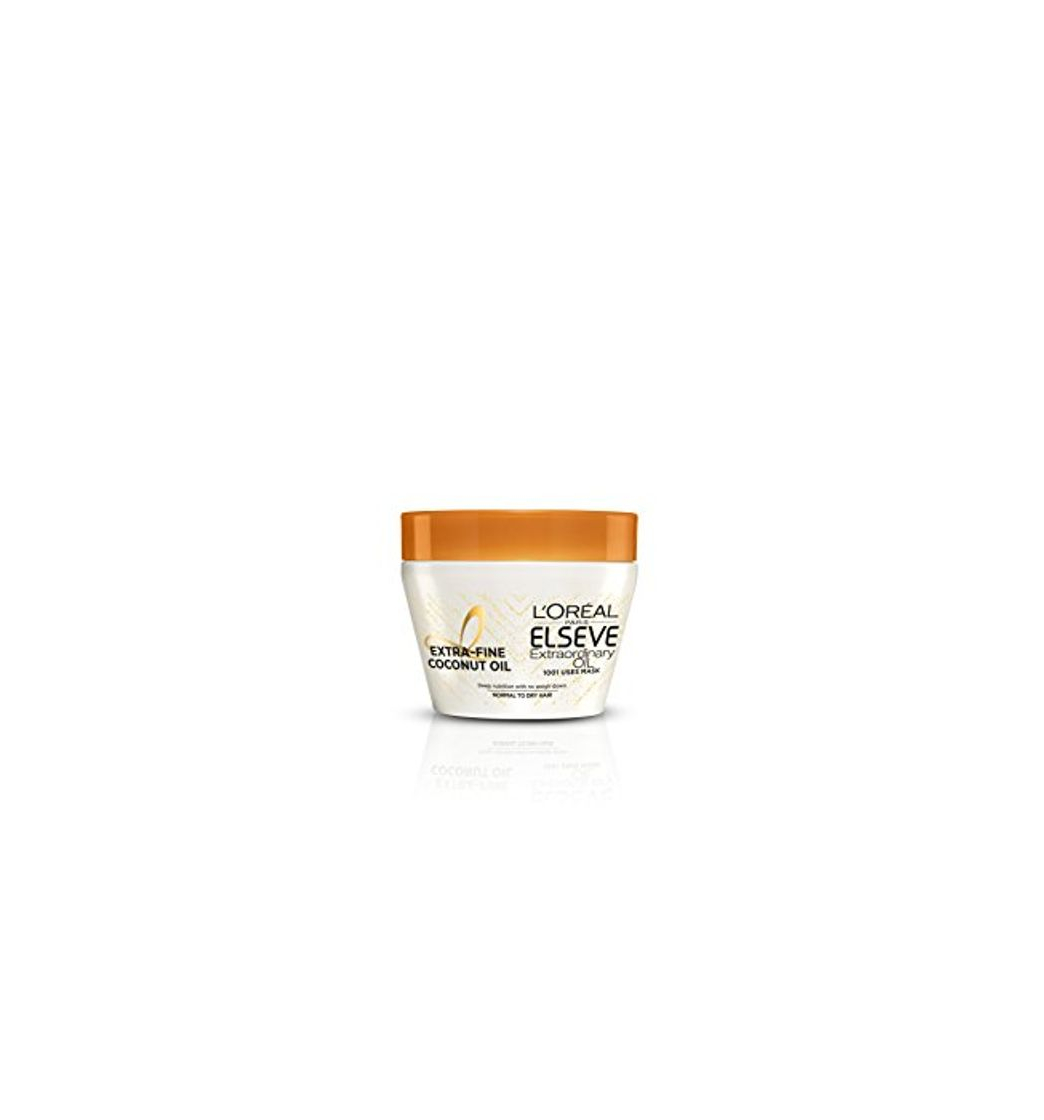 Product L'Oréal Paris Elsève Aceite Extraordinario Coco Mascarilla Uso Universal Nutrición Intensa Cabello Normal a Seco 300 ml