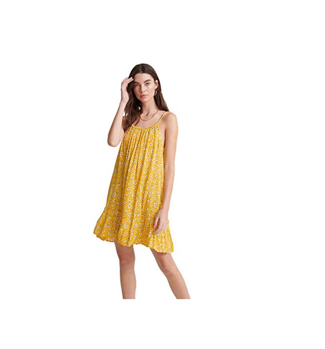 Moda Superdry Daisy Beach Dress Vestido, Amarillo