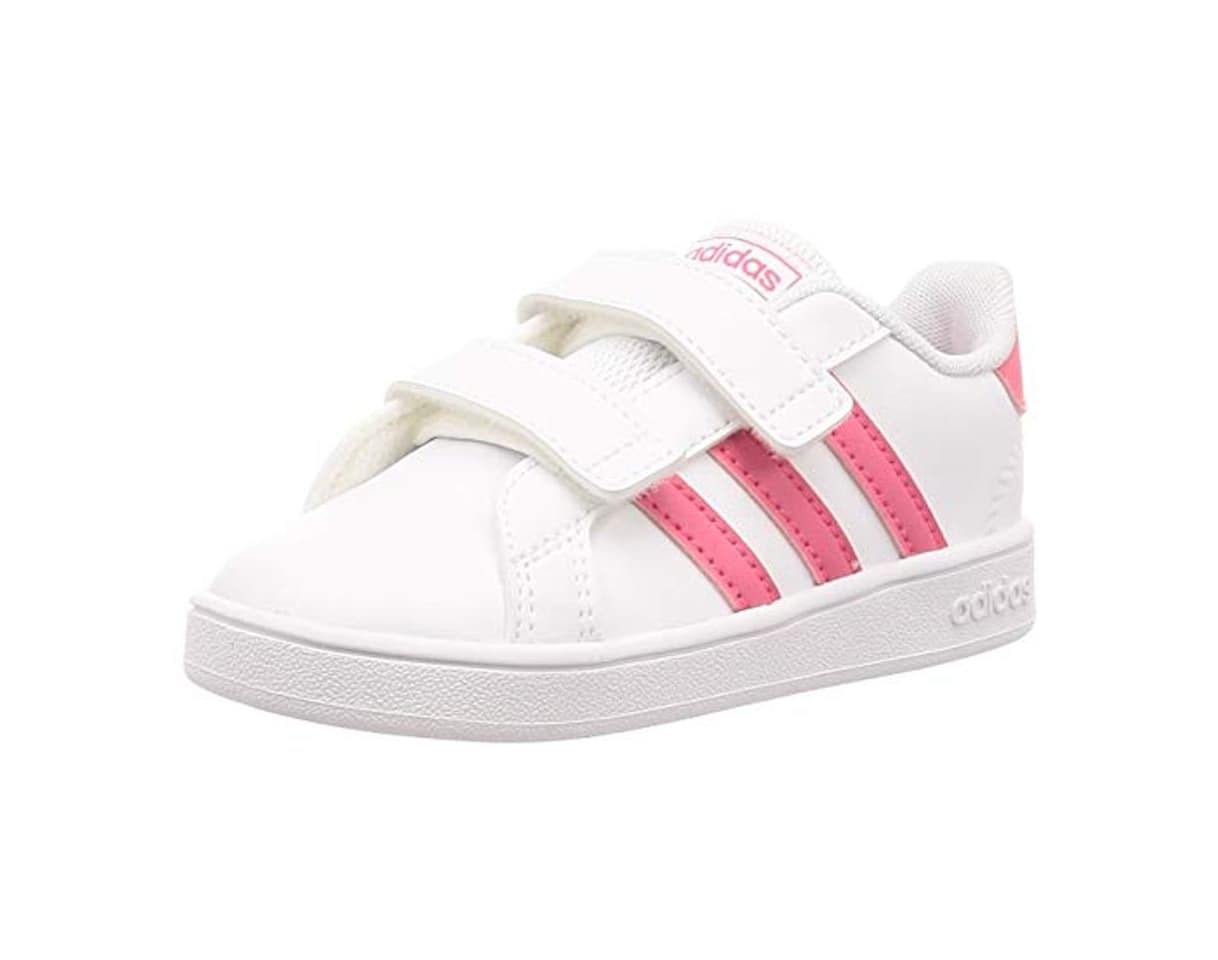 Moda Adidas Grand Court I, Zapatillas de Estar por casa Bebé Unisex, Blanco