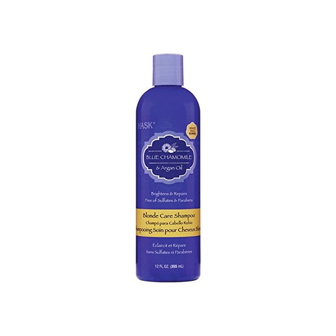 Product HASK Blue Chamomile with Argan Blonde Champú