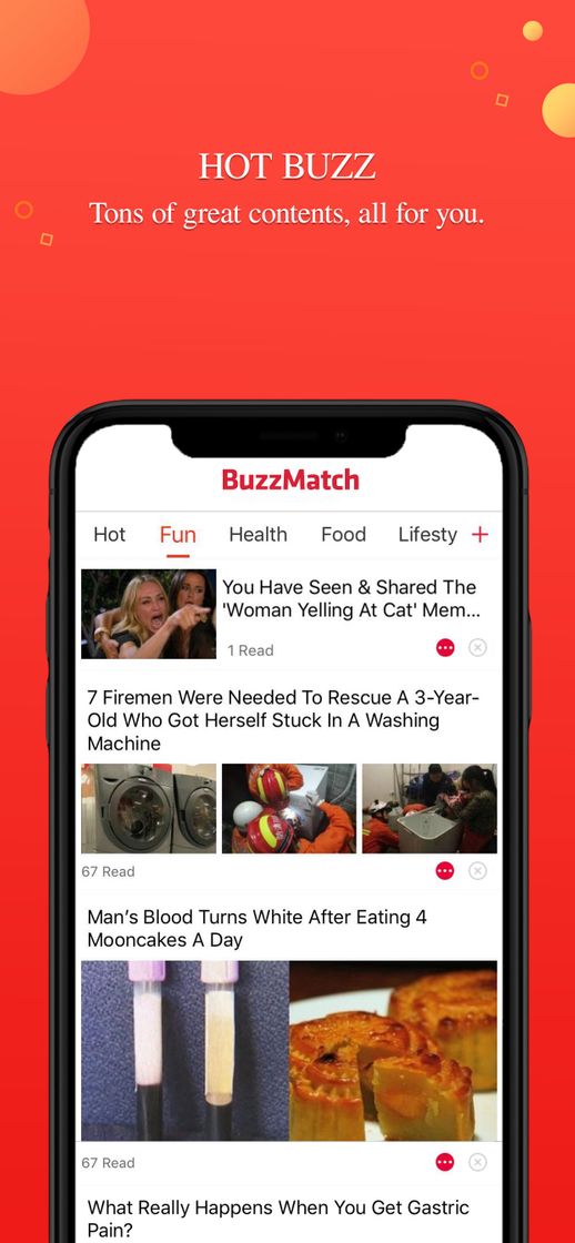 App BuzzMatch-Hot content