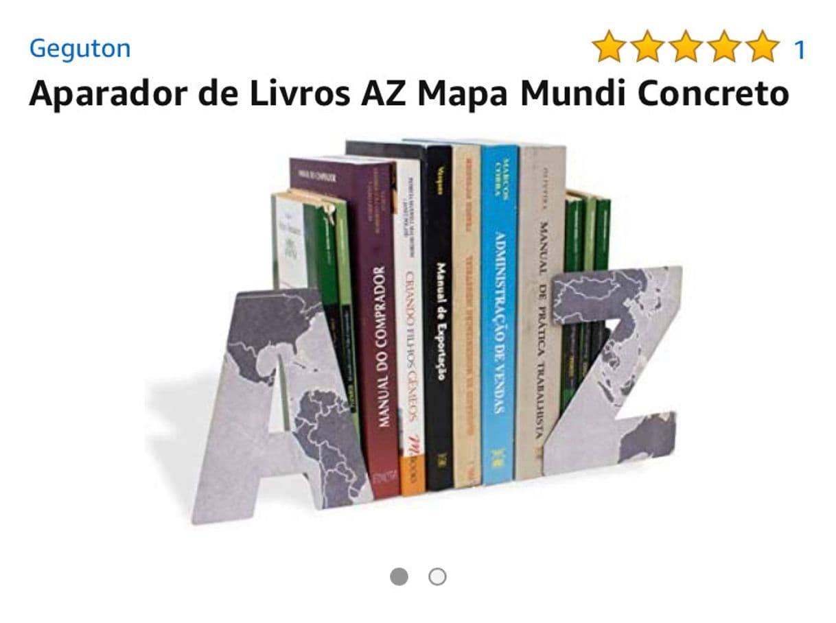 Fashion Aparador de Livros AZ Mapa Mundi Concreto