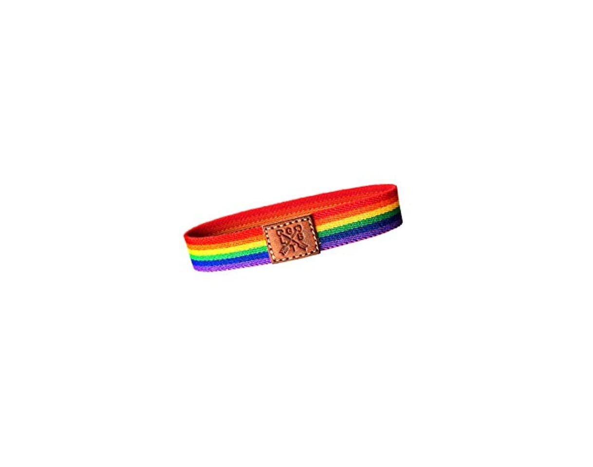 Fashion QUICKBOXX Pulsera Orgullo Gay Lesbiana LGTB Pride Elástica con Colores del Arco Iris Cómoda y Estilosa Unisex