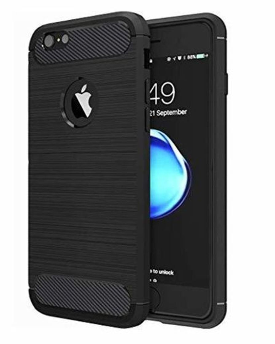 Electronic HUSHCO Funda iPhone 7 iPhone 8 Carcasa [Textura Fibra de Carbono] Ligera