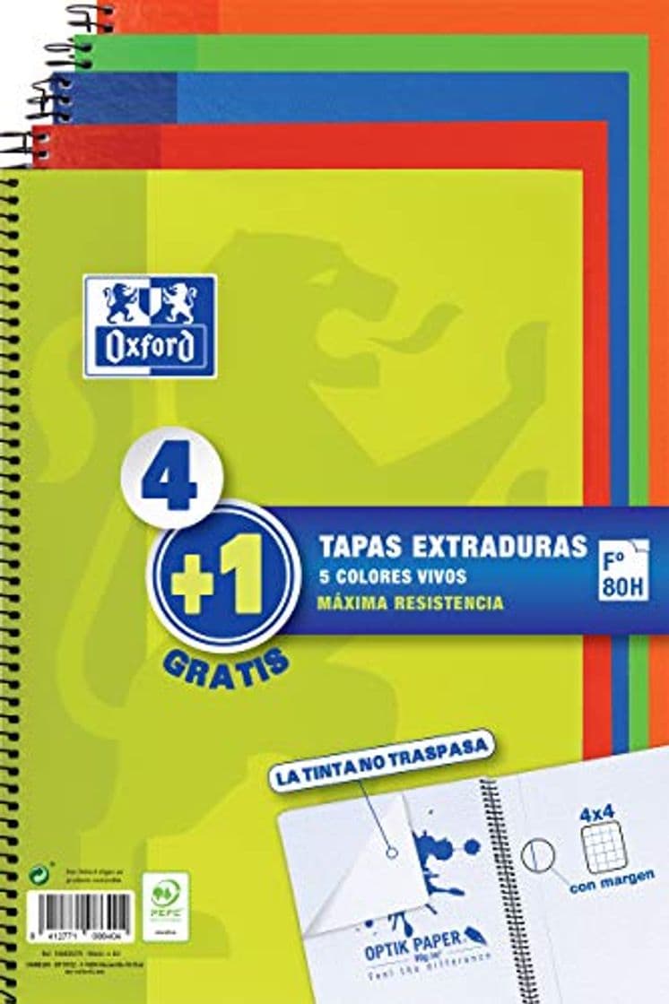 Producto Oxford - Pack de 5 cuadernos