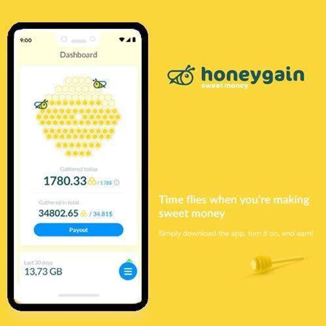 App Honegain - Ganhar Dinheiro no paypal