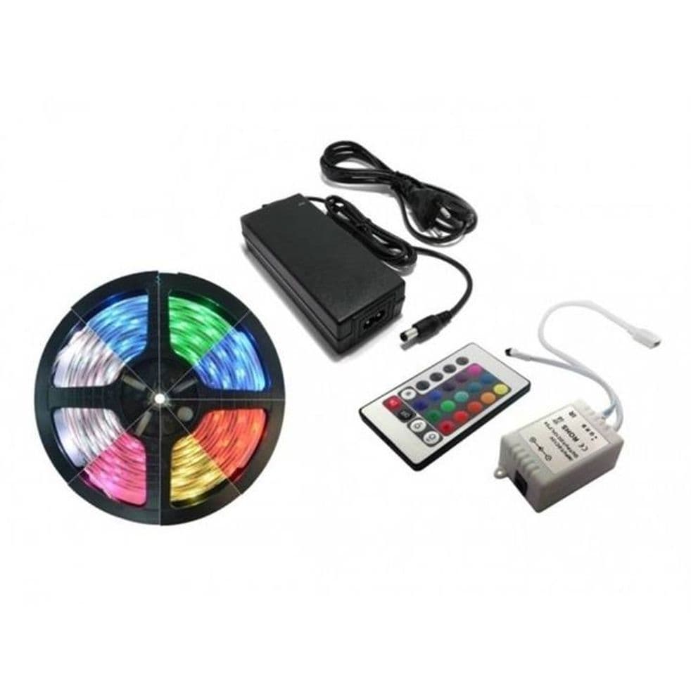 Moda Fita De Led Rgb 5 Metros A Prova D'água Dupla Face 5050w 12v ...