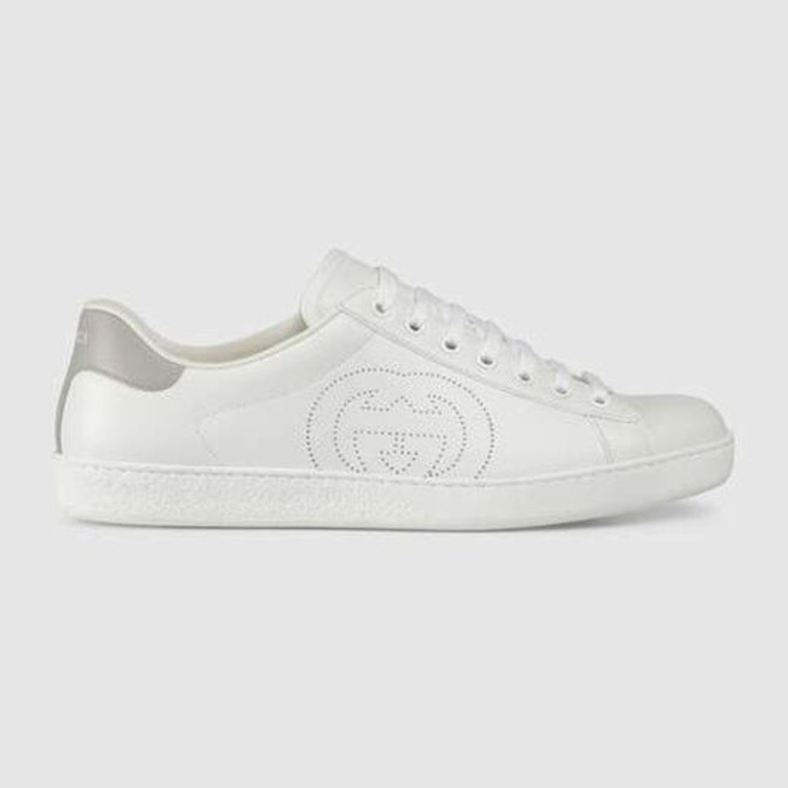 Moda Men's Ace Sneaker White Leather With Interlocking G | GUCCI® BG