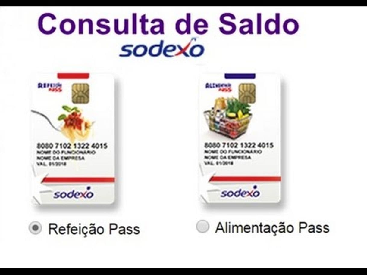 Fashion Sodexo cartões