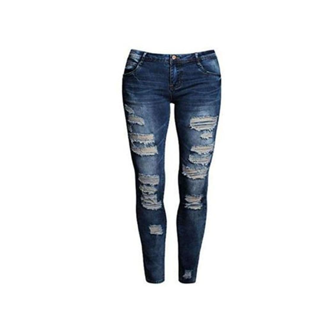 Fashion Targogo Pantalones Vaqueros Moda para Mujer Pantalones De Slim Lápiz Elástico Fit Rasga