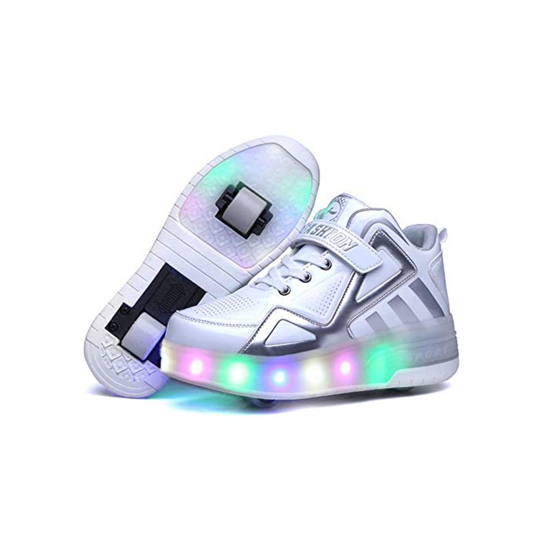 Product AMAZOM Zapatillas De Skate LED con Ruedas Dobles