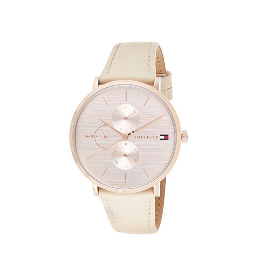 Moda Tommy Hilfiger Reloj Multiesfera para Mujer de Cuarzo con Correa en Cuero 1781948